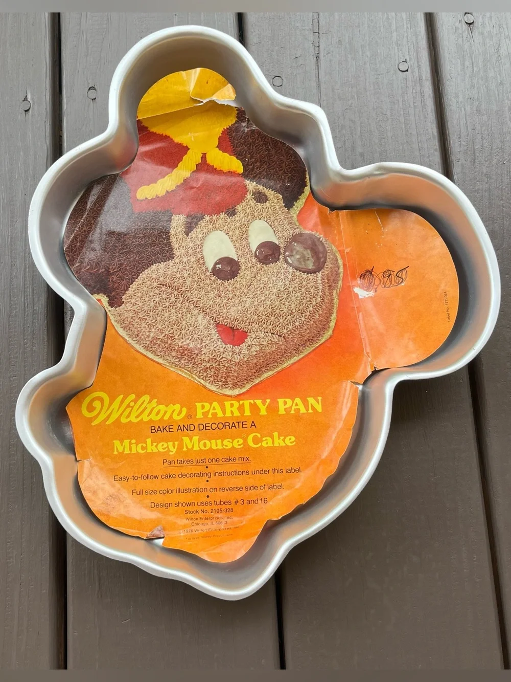 Vintage 1970s Disney Band Leader Mickey Mouse Head Wilton Cake Pan Aluminum Mold